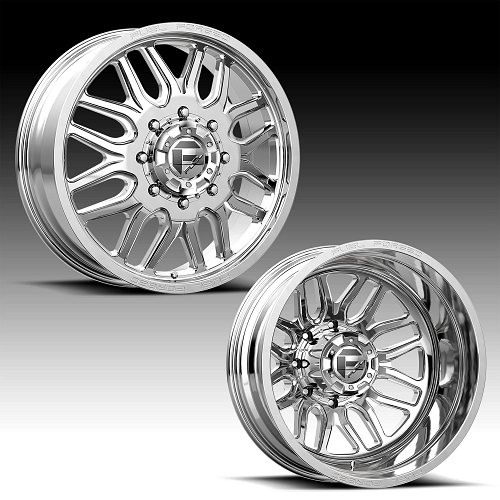 Fuel FF66D 8-Lug Polished Forged Dually Custom Truck Wheels 1